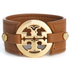 Tory Burch Brown Leather Bracelet